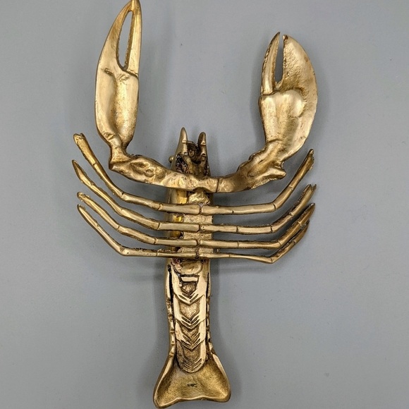✨SOLD✨Vintage Brass Crawfish Mid Century Figurine - Picture 5 of 7